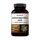 Nature Bell Ashwagandha with Black Pepper, 240 Capsules QQ 高吸附复合体 – 外强根提取 – 适应原体 用于放松的补充 – 非 GMO