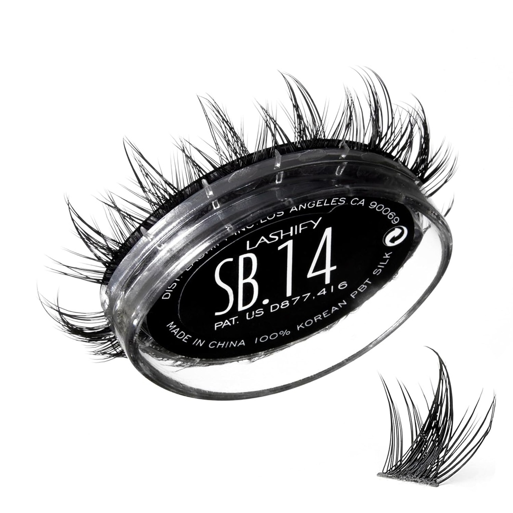 Lashify Star Burst 14mm Gossamer DIY 眼线扩展重填, 终极多层拉什, 黑色, 容易的假拉什