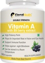 Eterna.l-Health Vitamin A(双强力),配有Bilberry 提取器和Retinyl Palmitate 提取器 -- -- 高潜力形式 -- -- 支持健康视觉和免疫系统以及健康生长 -- -- 90 Veg Capsules