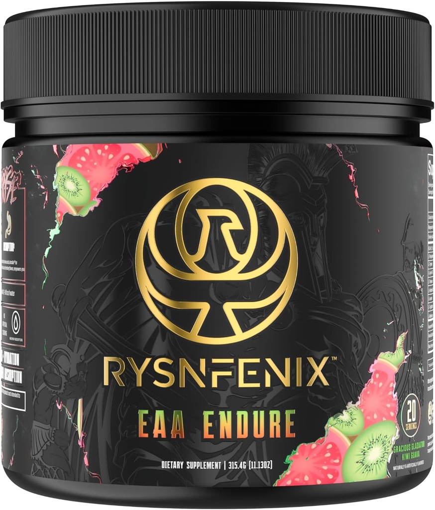 EAA Endure - 11g EAA + BCAA 带有Astragin和黑胡椒萃取剂,用于增强氨基酸吸收和水解解 → 25 功用(Kiwi Guava)