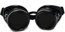 GloFX Steampunk Goggles 叮当 - Rave EDM 节日的附属品 - 哥特式 Cosplay Welder Goggles - 带有暗叮当镜头的黑色Goggles