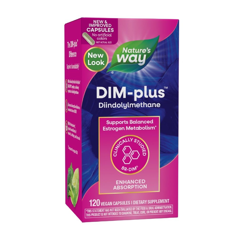 Natural's Way DIM-Plus, DIM 补编, 支持平衡雌激素代谢*, 支持雌激素激素激素平衡*, Diindolylmethan, 120 Vegan Capsules