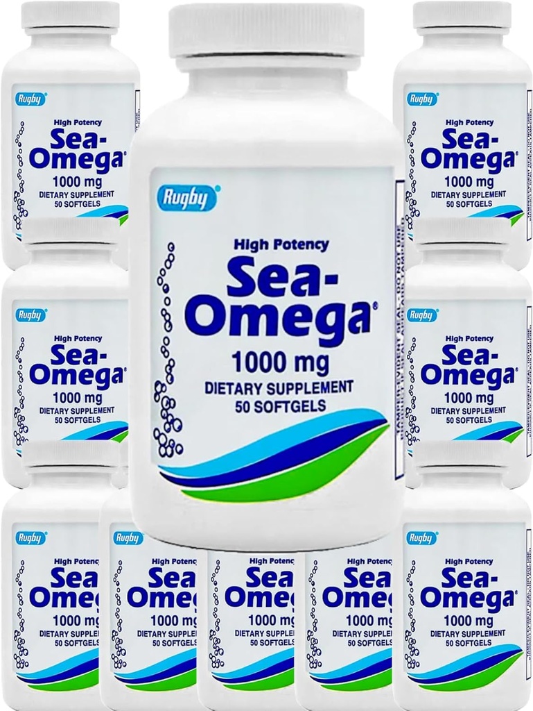 500 软胶(10瓶) 高发性橄榄球 1000mg 天然深海无刺鱼 Omega-3 肥酸(EPA 300mg & DHA 200mg) 男女,促进大脑/血液/皮肤和心脏健康,美国Made