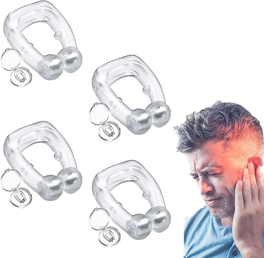 Tinnitus Relief 设备, 2/4 环耳-Device的Pair Tinnitus Ear Cuff Set, 停止耳环(2pair)