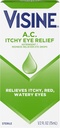 Visine A.C. Ichy Elease Eyes Drops with Zinc Sulfate & Tetrahydrozoline HCl, 眼滴处理与红解脱和Astringent for Echy, Red, Watery & Irited Eyes, 0.5 f.