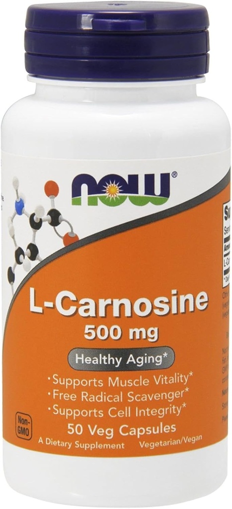 L-Carnosine 500mg - 蔬菜 - 现在食品 - 50 - VegCap