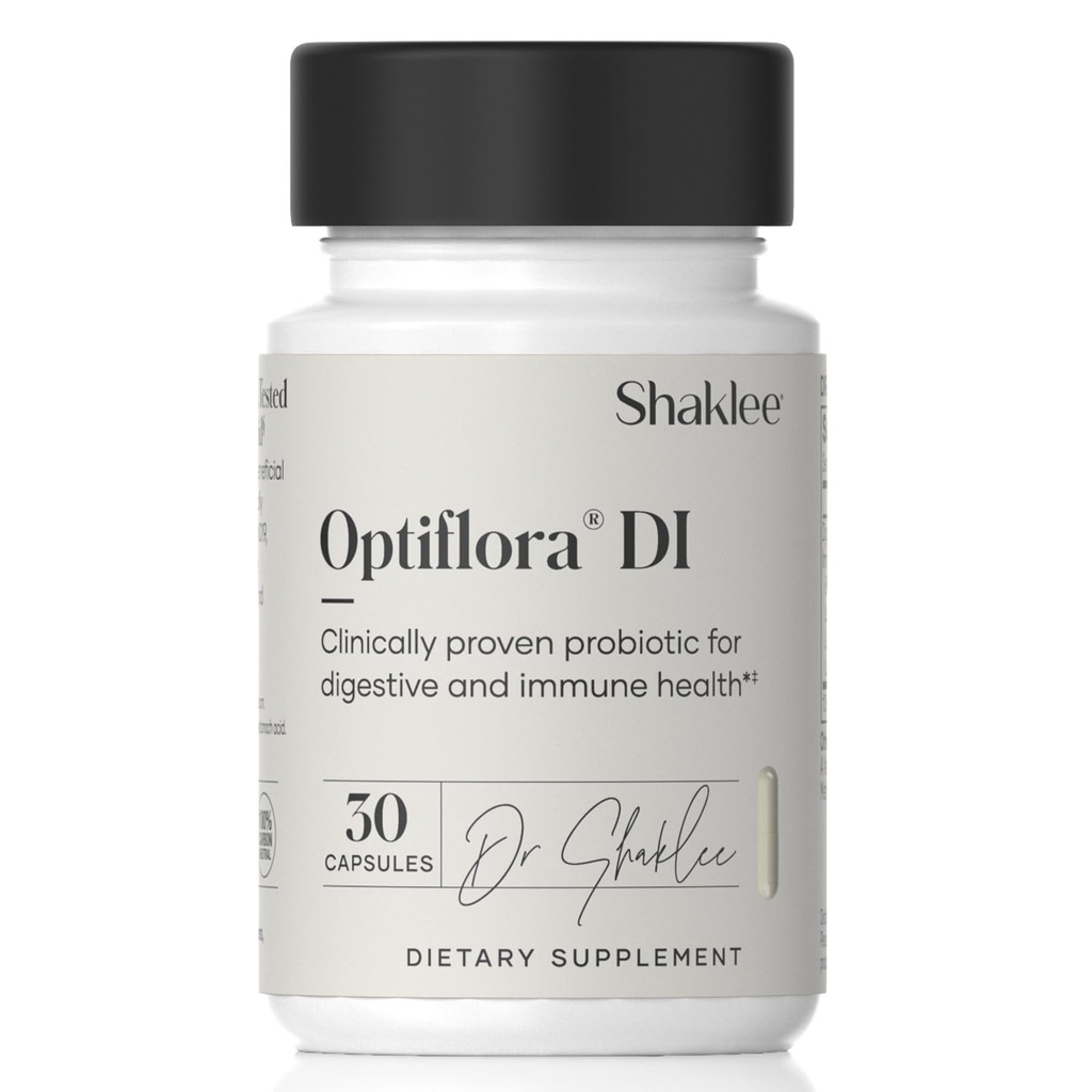 Shaklee - Optiflora DI Probiotic - 10亿 CFUs - 4 细菌草条 - Bifidobacterium latis HN019TM - 支持肠胃植物平衡与规律 - Gluten, Soy & 奶油自由 - 30 capsules