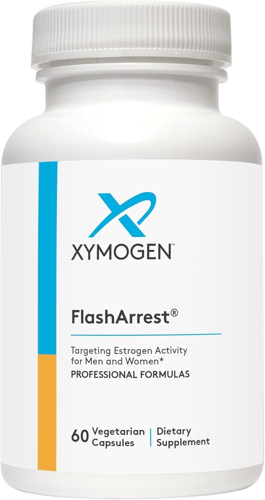 XYMOGEN FlashArrest - 目标双男+女的雌激素活动 - Hops extract + 挪威 Spluce extract - 帮助Relieve Normal Menopausal Synmptoms Like Hot Flashes (60 Capsules)