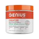 Genius Micronized Creatine Monohydrate Powder, Workout Supple, Green Apple - 100% 自然裂纹 & Sweetened - 支持肌肉建筑,细胞能和认知函数 – 195g