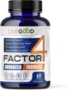 LIVEGOODTM 第4段,Omega 3鱼油与EPA & DHA, CoQ10,以及Turmeric, 高级Q10 Coenzyme & CoQ10 补编,DHA 补充心脏,联合和免疫支持,美国制造,60 Counters,