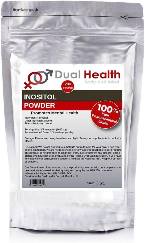 双体和Mind Inositol粉剂(8 oz)纯维生素B8抗氧化剂