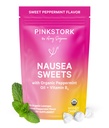 Pink Stork 有机辣椒薄荷糖 早起的疾病和运动疾病支持,添加维生素B6,第一次三月妊娠必须怀有 - 30包辣椒薄荷糖