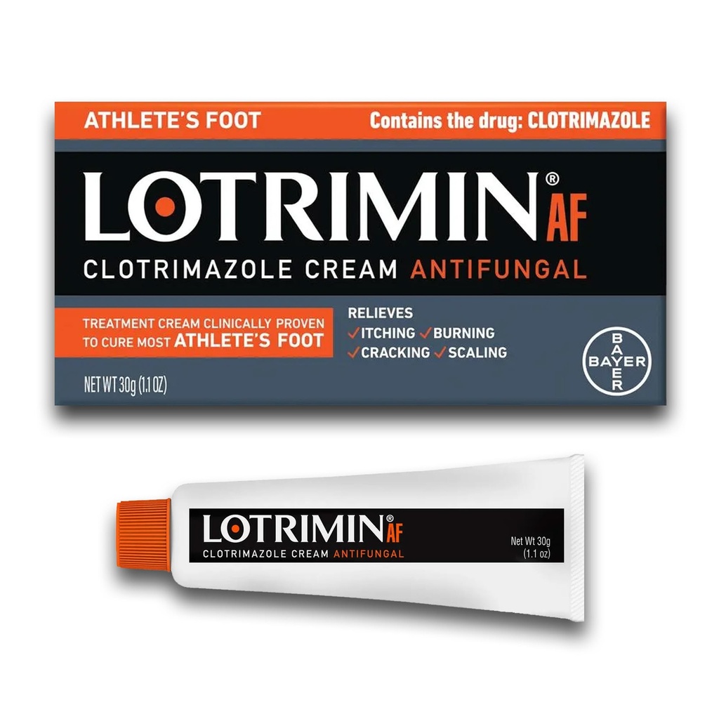 Lotrimin AF 奶油:运动员的脚1% Clotrimazole 抗风疗,临床证明有效,1.1 Ounce(新外观)