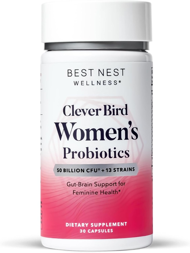 Best Wellness Women's Probiotics - Gut & Brain Health Support Suppose - 配有多肽的配方 - 妇女消化支持 Suppose - 30 Capsules