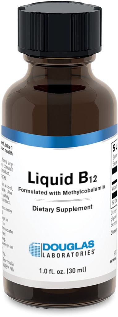 道格拉斯实验室液体B12(与甲基Cobalamin合并) 支持神经健康补充* 1 Fl Oz