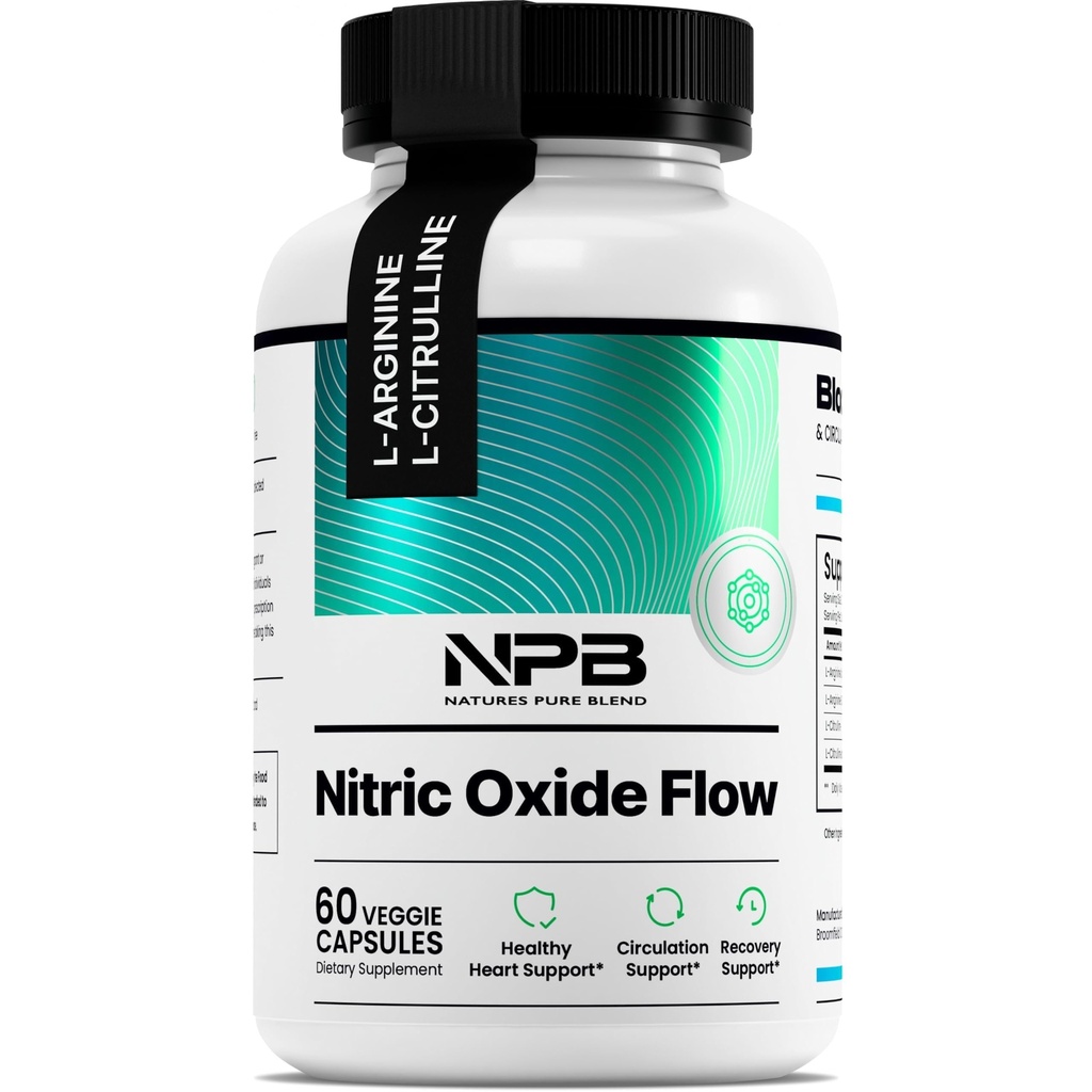 Nature's Pure Blend Nitric Oxide Supplements for Men – L-Arginine L-Citrulline – 心脏支持与流转促进器 1500MG L Arginine 和 L Citrulline , 预研,健美