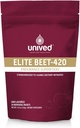 Unived Elite Beet-420 QQ Beetroot 提取器标准化为6.5%的饮食硝酸盐,420mg Nitrate Per Service QQ 耐力超食品为运动员 QQ Vegan,无咖啡因,预工 QQ 20 服务