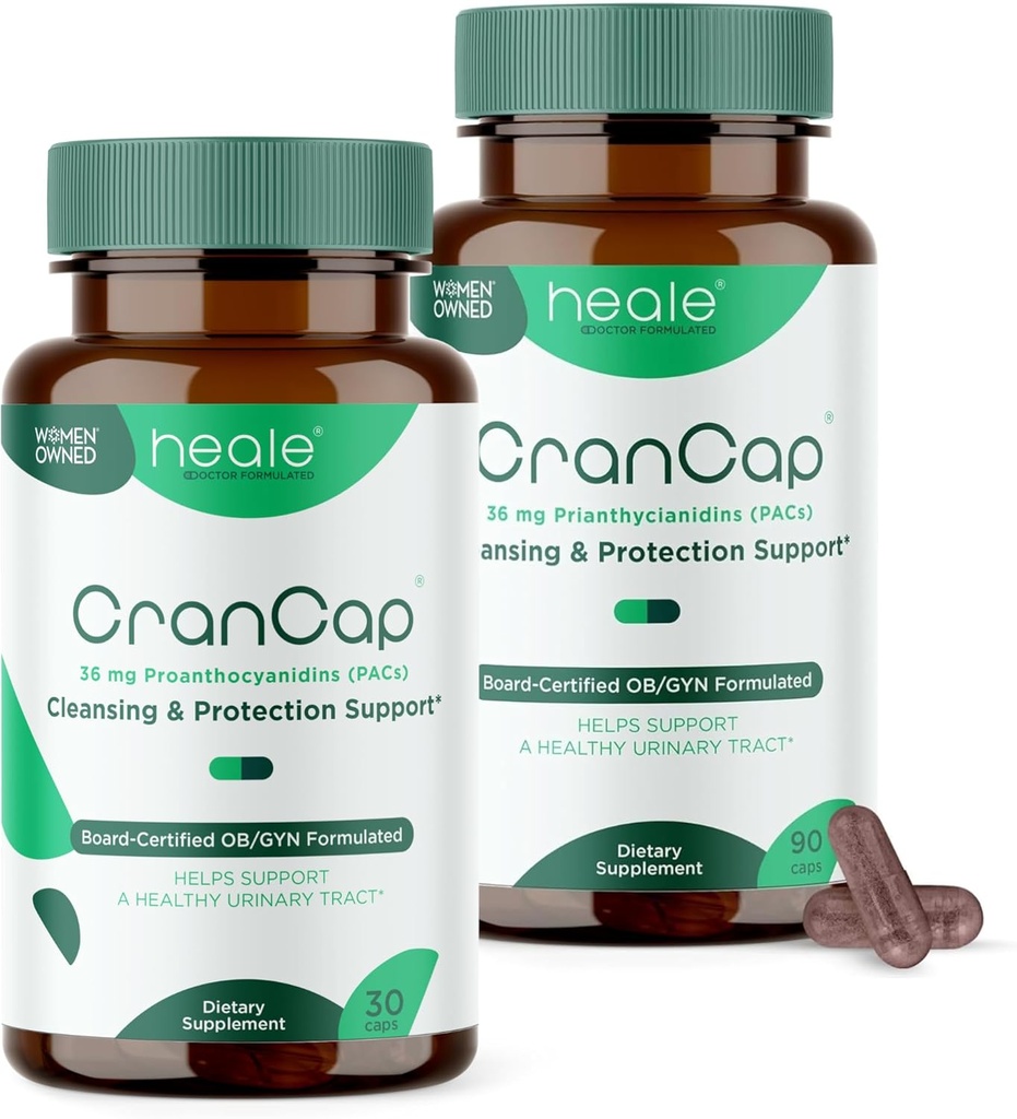 Cranberry Pills - Urinary Tract Health Cranberry 补充剂 - 36mg of Potent PACs - 非转基因生物,Vegan,Gluten Free - 由Heale - 120 Capsules