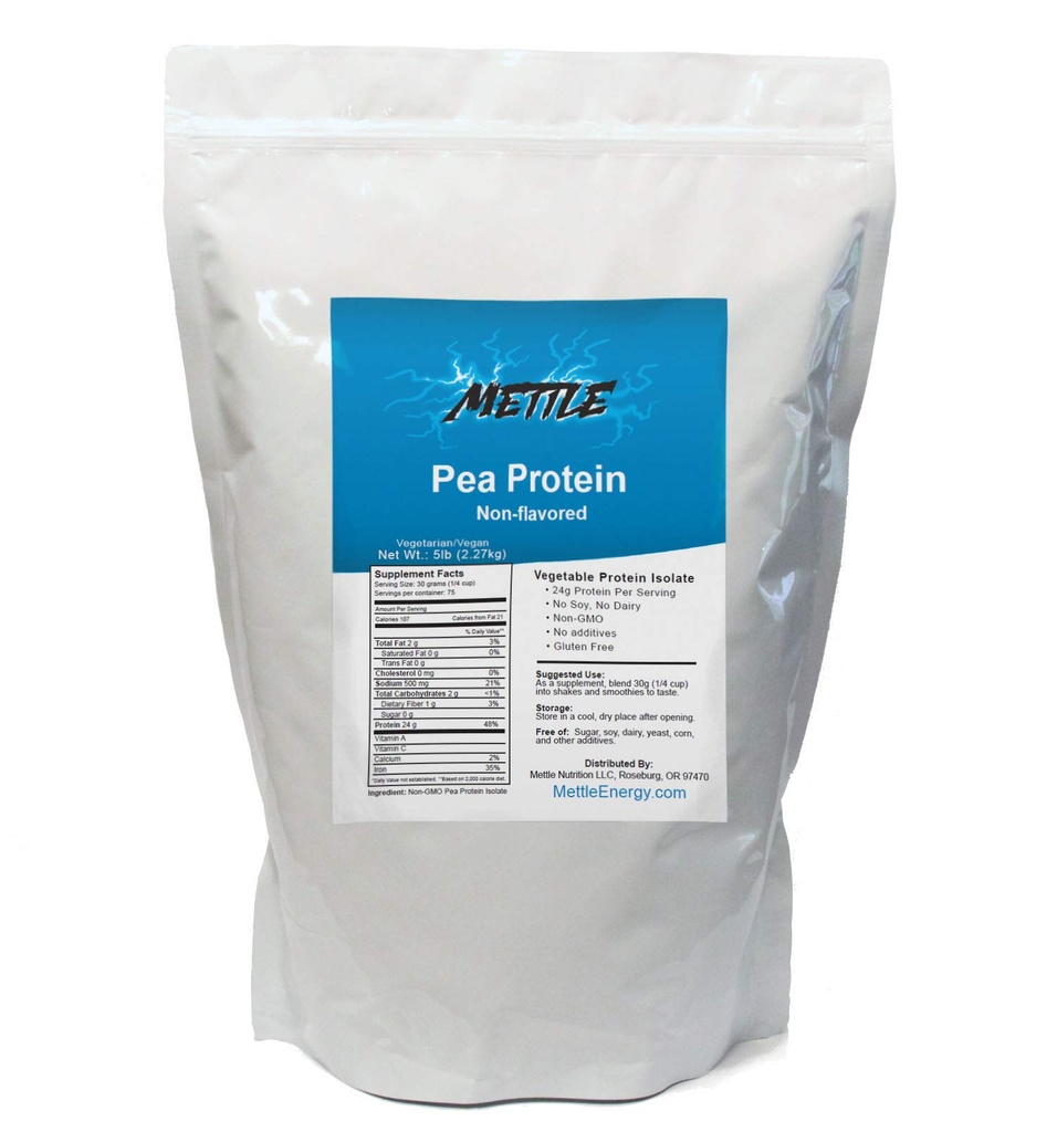皮蛋白粉 - 5英镑 - 布洛克纯增品(未尝有) - Mettle Pea蛋白Isolate
