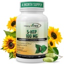 MoxyVites 5HTP 100mg 补充品,+ B6, 5HTP 有机全食 - 最佳血清素促进剂 - 非GMO, 120 Vegan Capsules