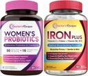 医生的食谱 " 女性保生与铁加工厂 " 、 " 女性健康与血液支持 " 、 " Probiotic Capsules 60ct " 和 " Iron Capsules 60ct
