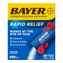 Bayer快速救济粉包 配有 Aspirin & Cafeine, 易溶性快速动作止痛 头痛,肌肉和身体疼痛, Raspberry Flavor(包装可能有所不同), 包装 3 x 10 个计数