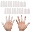 ANCIRS Gel Finger支持保护者手套,Gel Finger Cots/Covers - 不同尺寸的硅酮指尖用于手裂,Eczema皮肤(20pcs White)