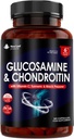 Glucosamine和Chondroitin高强度 - 与MSM(365片)加富含维生素C的额外抗药性,Glucosamine Condroitin Sulphate Gluten-Free,GMP,365食品补充片