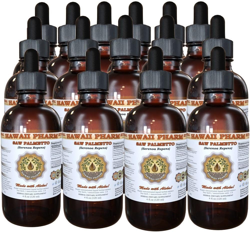 Saw Palmetto液体提取器,有机Saw Palmetto (Serenoa Repens) Tincture,草药补充剂,夏威夷药厂,美国制造,15x4 f.oz