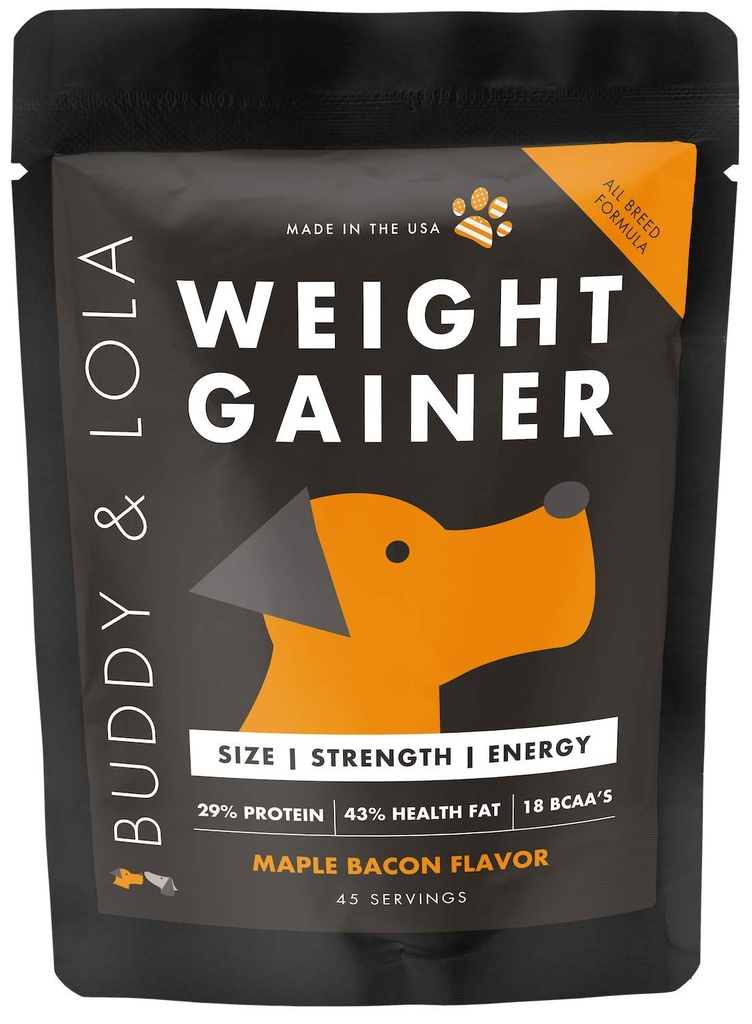 Buddy & Lola Dog Weight Gainer - 体重增益的狗补充剂 - Max Muscle Builder的狗蛋白粉,All Dogs & Breeds inc Bully的高卡路里补充剂. 支持食品Topper——美国制造