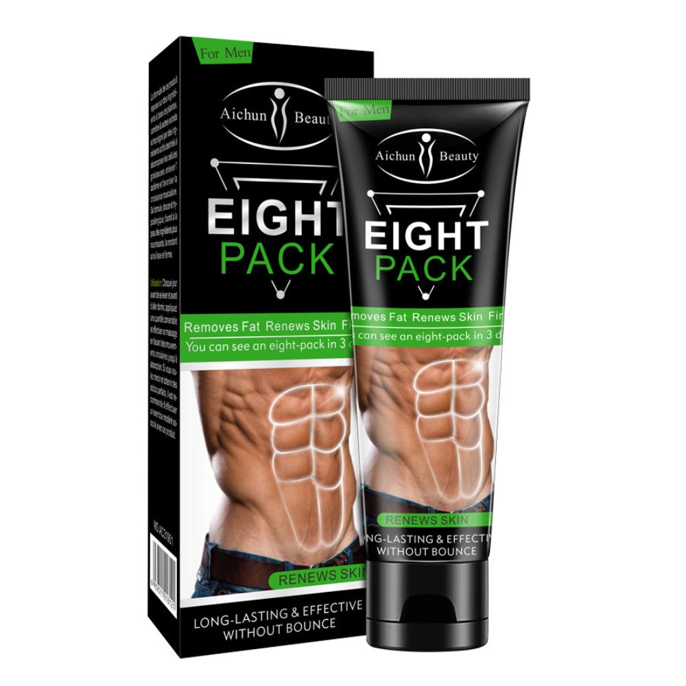 AICHUN BEAUTY 男子八包 强壮的瓦斯曼利托尔索平滑线 新闻 健身 贝利 燃烧 肌肉脂肪 移除 更新 皮肤体重损失 闪烁 奶油 80g