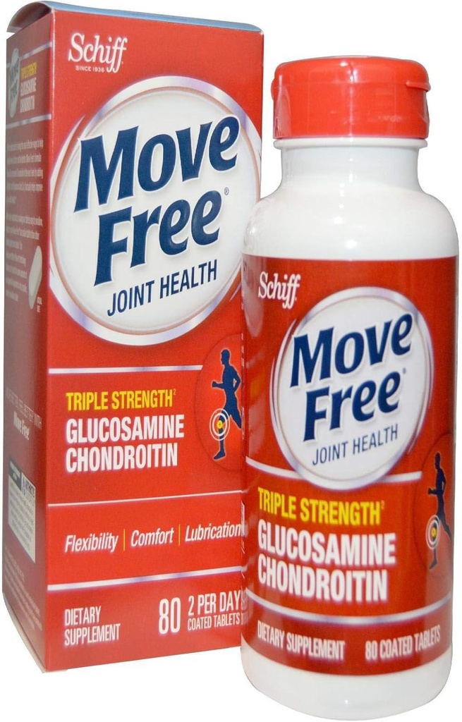 Schiff Move Free Advance , 三重强度加MSM & Vitamin D3, 80 硬板