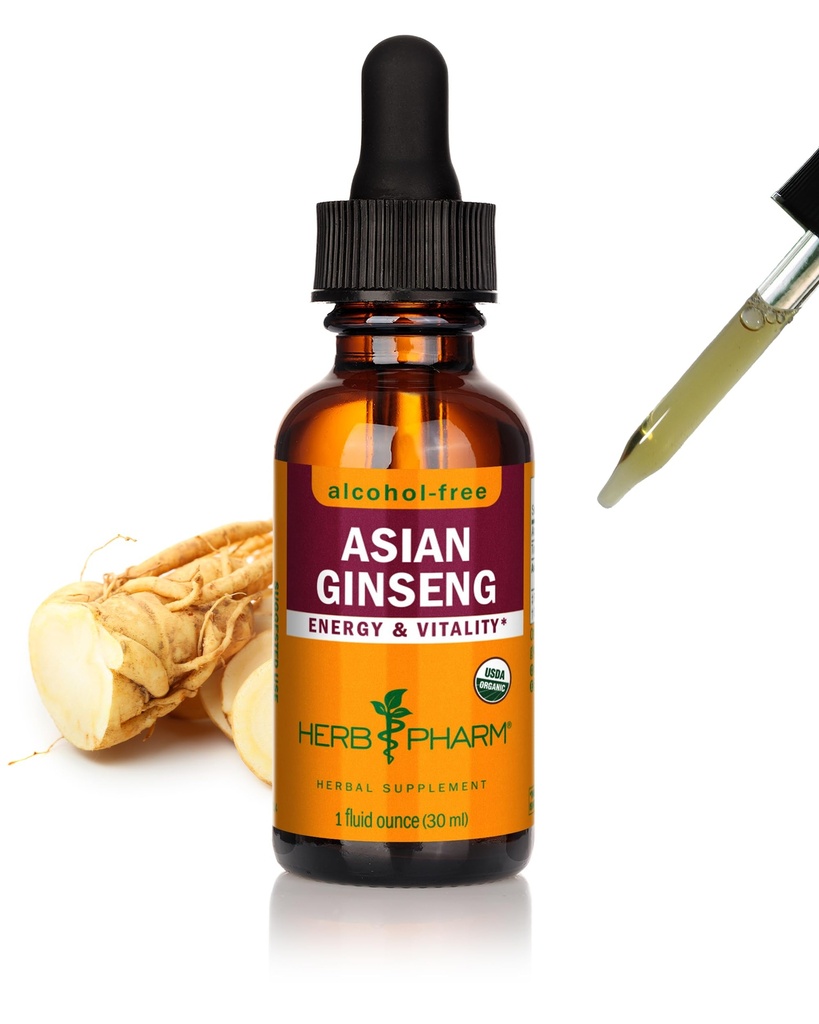 草药亚洲(Panax) Ginseng Glycerite for Energy and Stamina, 无酒精Glycerite, 1 Oz