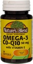 Nature's Blend Co-Q10 & Omega-3 30 Sgels (英语).