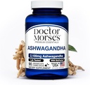 Ashwagandha 2100mg 补充品,纯Ashwagandha 粉末和根提取剂,生物素黑辣椒,由林业发展局注册制造,NSF认证设施,支持健康压力水平,90卡普尔