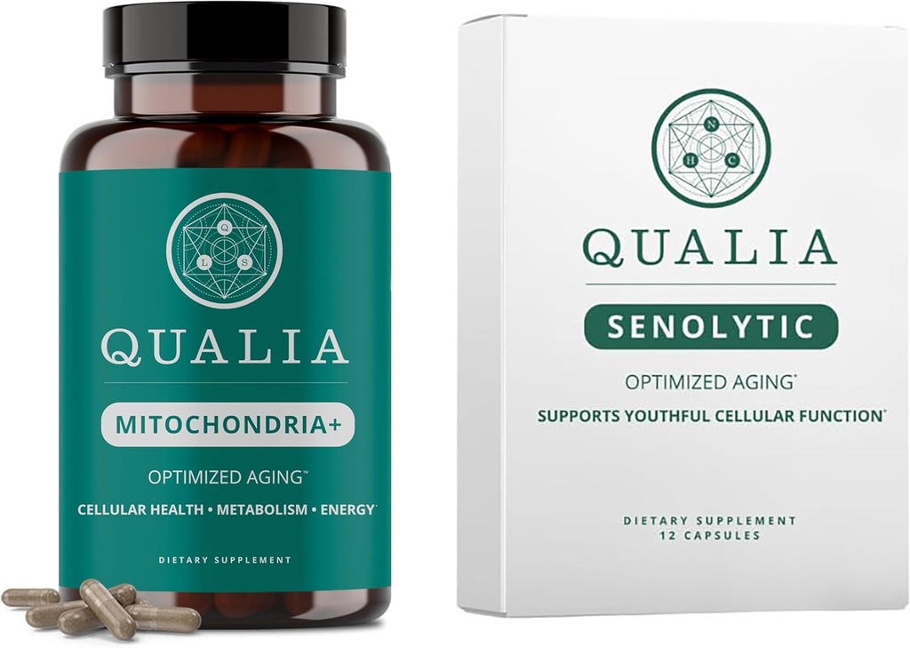 Qualia生命科学包 Qualia Mitochondria+ & Qualia Senolytic, 支持优化细胞修复与恢复的老龄化补充