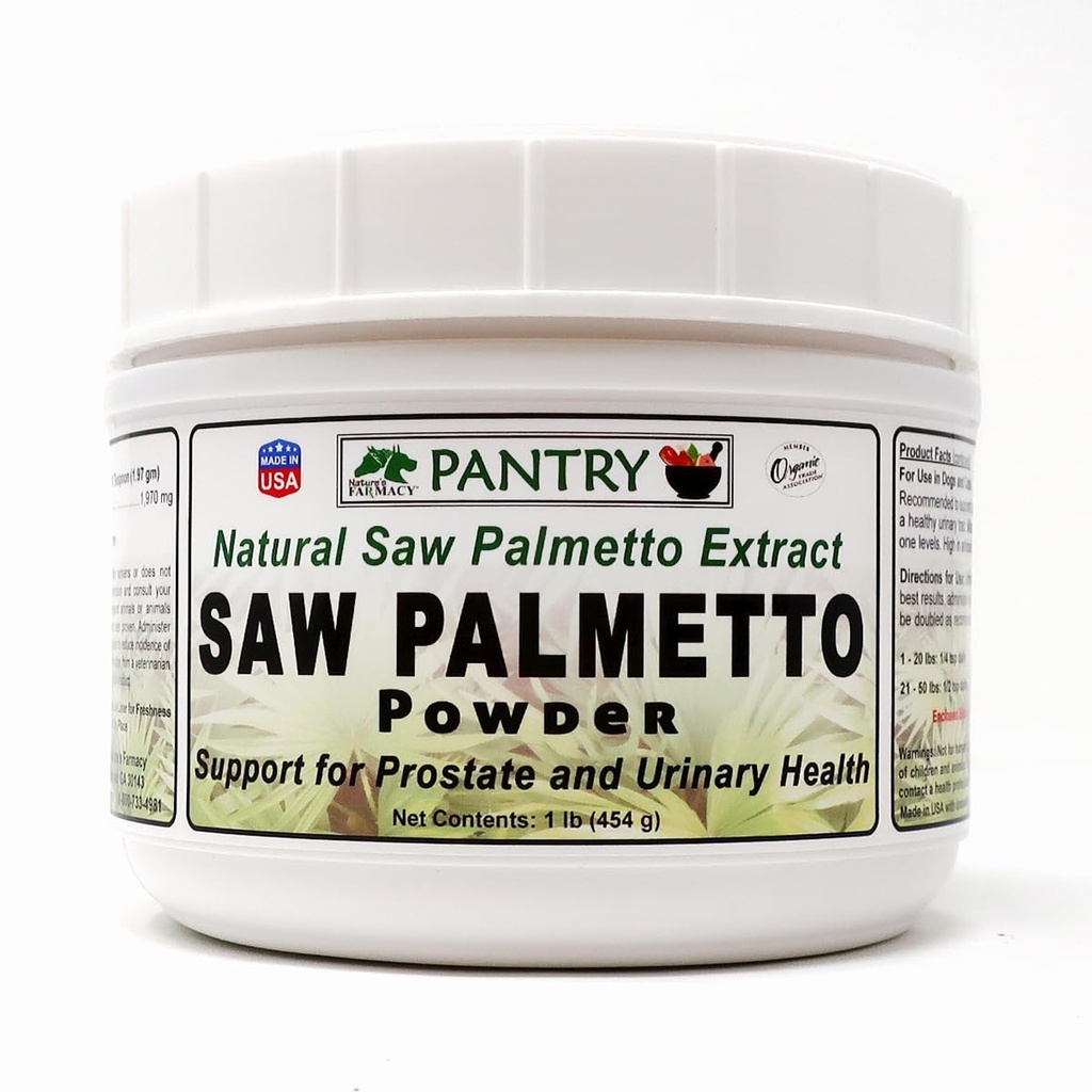 Dogzymes Saw Palmetto Powder - 当一个扩大的前列腺阻碍尿液退出时产生的尿液困难减轻