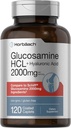 Horbäach Glucosamine HCL 配有Hyaluronic酸 → 2000mg → 120 加合卡片 → Non-GMO & Gluten Free Supplement