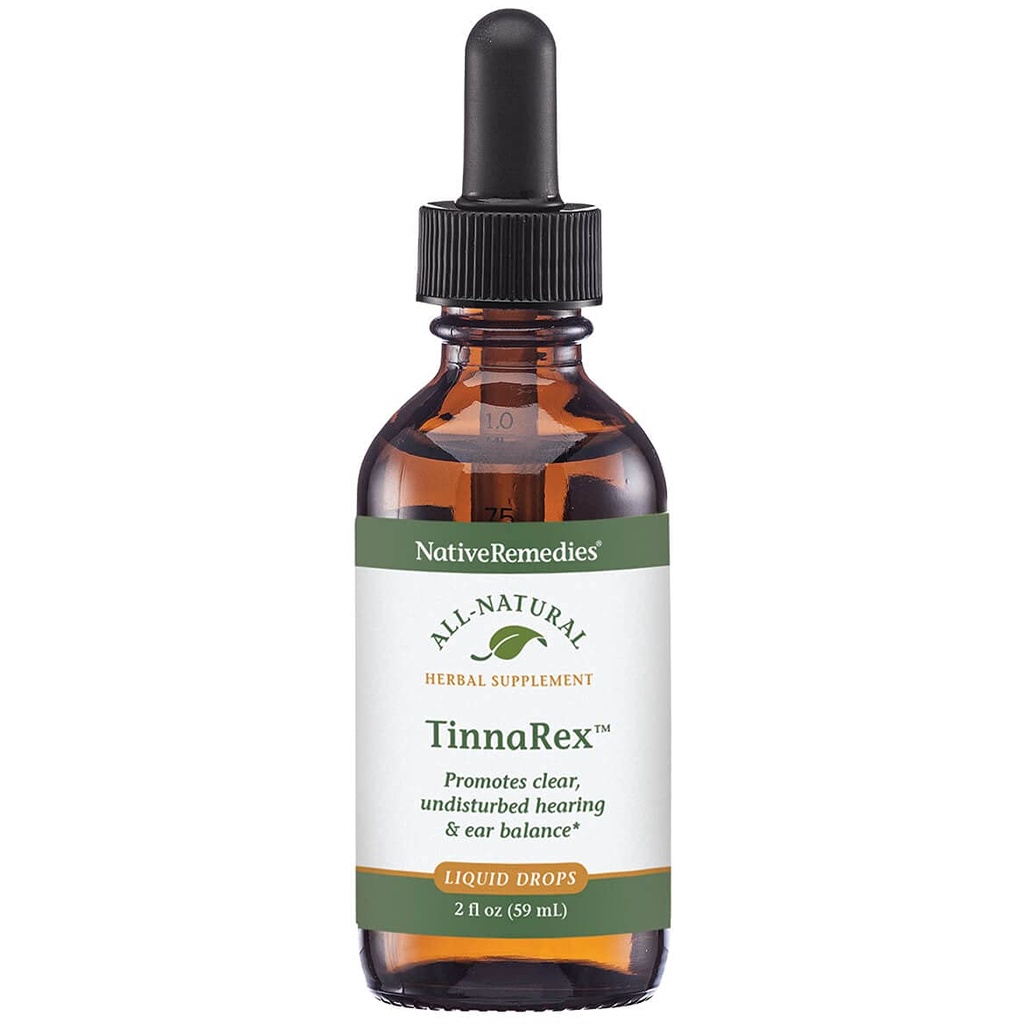 土著补救 TinnaRex -- -- 所有天然草药补充物促进清晰和不受干扰的听力 -- -- 支持耳结构、声导和对流 -- -- 59毫升