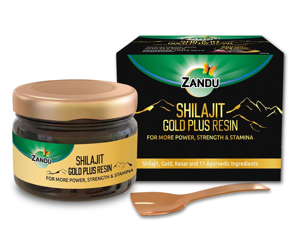 Zandu Himalayan Shilajit Resin 能源、力量和身体性能天然植物补充 支持积极生活方式和生命感 0.71 Oz(20g)