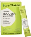 Turmeric Curcumin Recover Powder - 蓝莓莱姆,14厘米盒 - 400mg 优化的Curcumin,石榴,红葡萄 - 帮助减少不定期的Fatigue - Vegan,14名服务员
