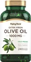 Pipping Rock Olive Softgel Capsules | 1000mg | 240 pills | 有机外维尔京冷按压补编 | Gluten Free, Non-GMO