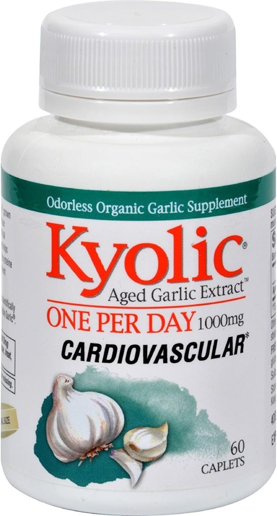 Kyolic Agold Garlic 每日1次心血管抽取-1000毫克-60卡