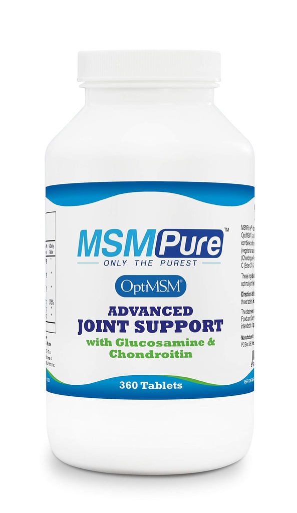 KALA HALTH MSMPure 高级联合支持片 — Glucosamine, Chondroitin, OptiMSM, Ester-C & Manganese 用于联合健康,灵活性和流动性 — Vegetarian-Sourced Glucosamine, 360 Counter