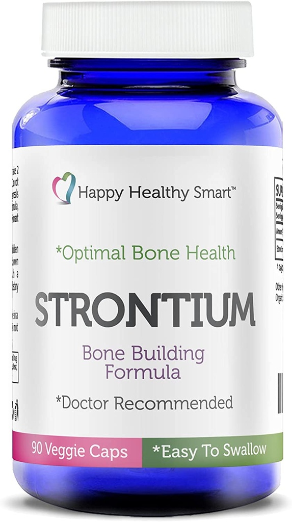 #1 Strontium Bone 健康补充品 由全球90位医生推荐, 易吞 蔬菜盖子在美国制造