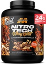 MuscleTech Whey蛋白粉(Chocolate Palentus Butter, 5LB) - Nitro-Tech Whey蛋白蛋白 单质蛋白 单质蛋白 Mix for Lean Muscle & Fast Recover - 24g of Whey Gold protein for Men & Men - Gluten - Free
