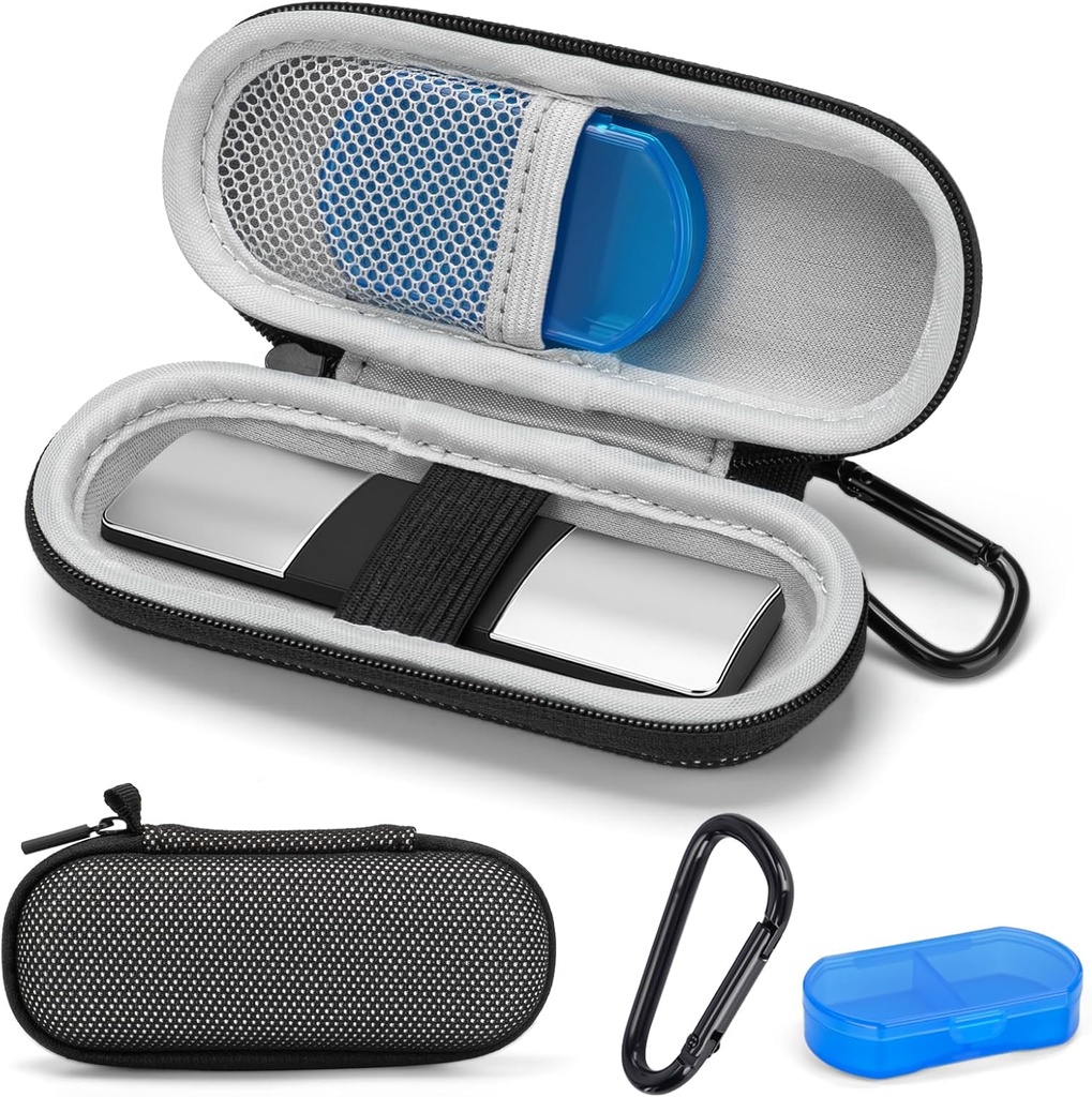 KardiaMobile 1L 6L个人EKG监视器案、AliveCor Kardia心脏监视器的硬行旅行记录 EKG/ECG案、携带药盒的便携式心脏率监视器袋存储器案和武警剪辑器案