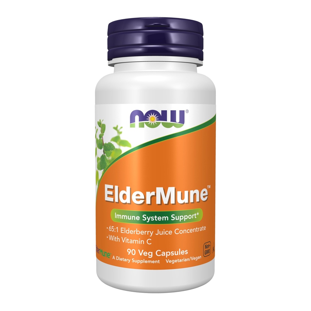 Now Foods Assupports, ElderMune 65:1 长莓汁集中使用维生素C,Imune系统支持,90 Veg Capsules
