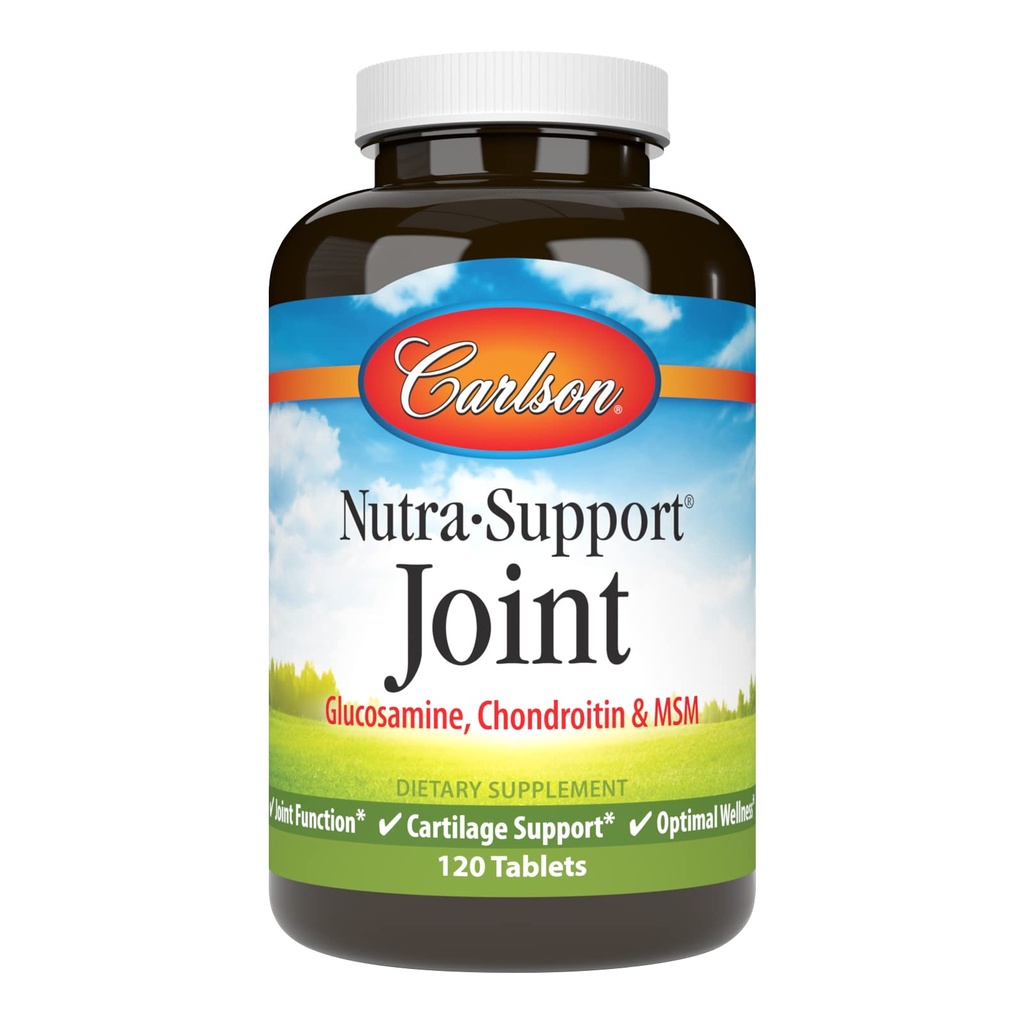 Carlson - Nutra-支持,Glucosamine Chondroitin & MSM, 联合函数, Cartilage 支持和最佳健康, 120平板