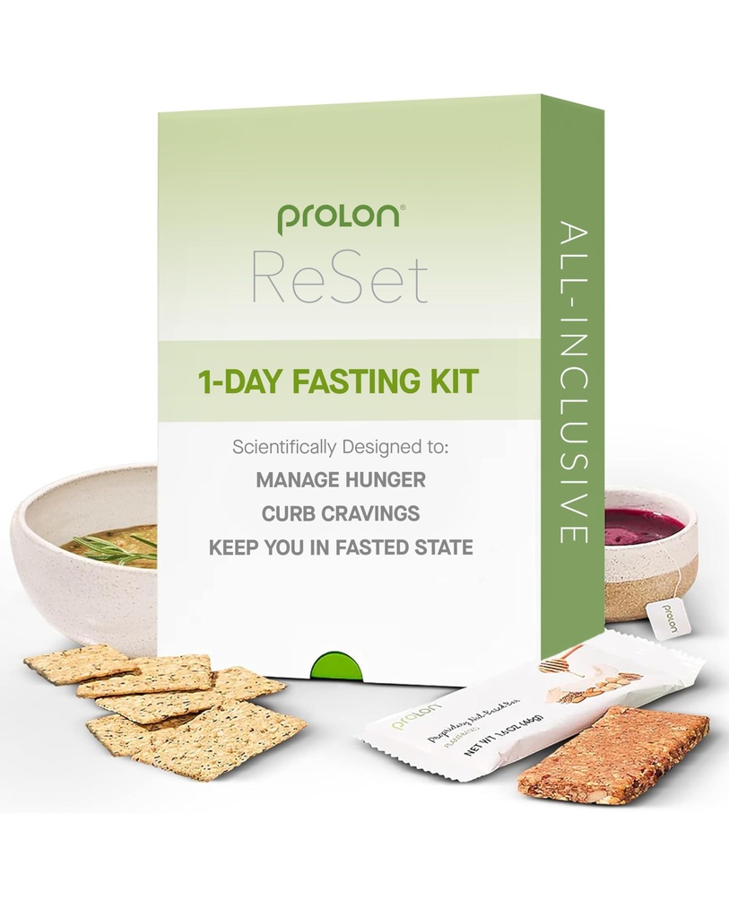 Prolon 1-Day Reset Fasting Kit | Fast with Food | Supports Healthy Aging & Weight Management | Low-Calorie, Plant-Based Meals & Snacks | Developed to Not Break Your Fast (1 Pack)